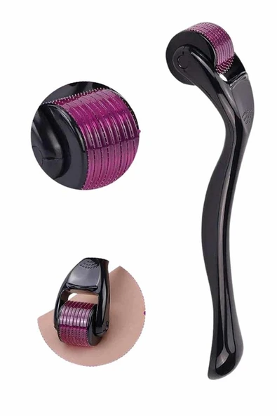 Titanyum Uçlu Derma Roller 540 İğneli 1 mm Gözenek Azaltıcı Akne İzlerine Uygun ürün görseli 1