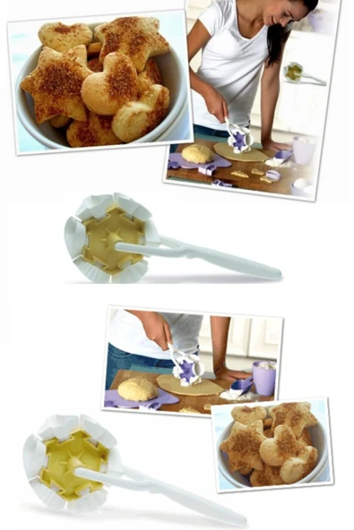 Kurabiye Rui  Çiçek  Kalp  Üçgen  Muffin şekillerinde Kurabiye Şekillendirici ürün görseli 1