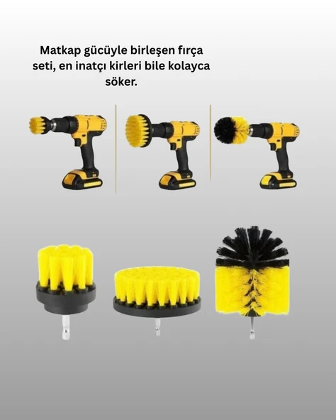 3’lü Matkap Ucu Temizlik Fırçası Seti Çok Amaçlı ürün görseli 1