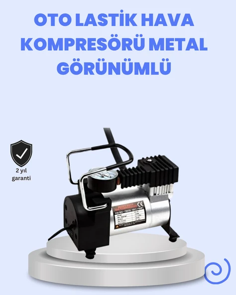 DC 12V Metal Hava Kompresörü Araç Lastik Şişirme 35L/Dk ürün görseli 1