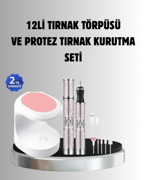 Tırnak Matkabı ve LED Oje Kurutucu 2’li Profesyonel Bakım Seti ürün görseli 1