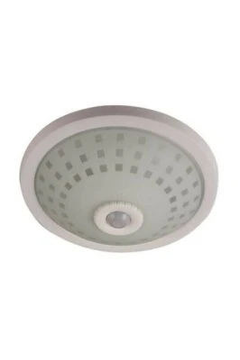 NİSALUCE E2002 TAVAN ARMATÜR ( CAMLI  KAFES ) ( 360° HAREKET SENSÖRLÜ=5MT ALGI ) (2 ADET E27 AMPUL DUYLU )*12 ürün görseli 1