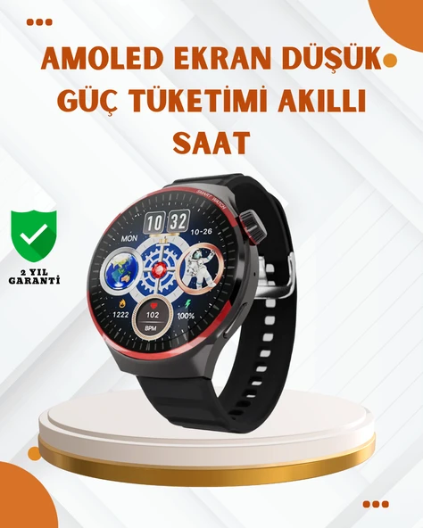 AMOLED Ekranlı Akıllı Saat Bluetooth Arama ve NFC Destekli ürün görseli 1
