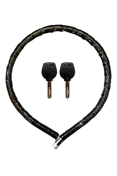 Yuma YM752 Motorsik Kilidi Anahtarlı Körüklü Siyah ( Boy  120cmçap  22mm ) ürün görseli 1