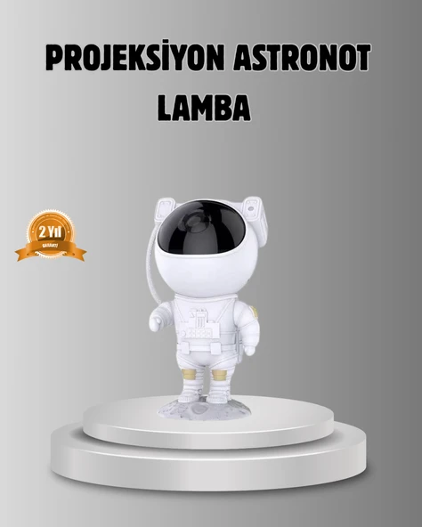 Astronot Galaksi Projeksiyon Lambası Bluetooth Bağlantılı ve Uzaktan Kontrollü ürün görseli 1