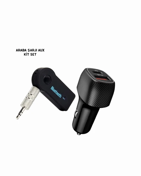 Araç İçi Bluetooth Müzik Kiti + TypeC PD Araç Şarjı Seti ürün görseli 1
