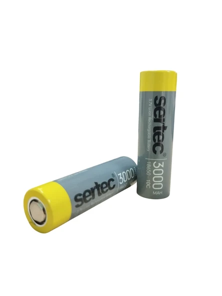 Sertec 18650 3.7V 3000 Mah 10C LiIon Şarjlı Pil ürün görseli 1