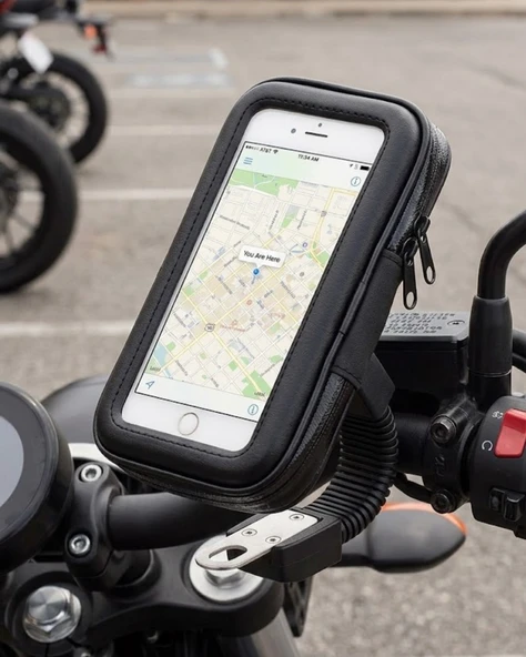 Su Geçirmez Motosik Scooter Telefon Standı Dokunmatik Ekranlı Bisik Tutucu ürün görseli 1