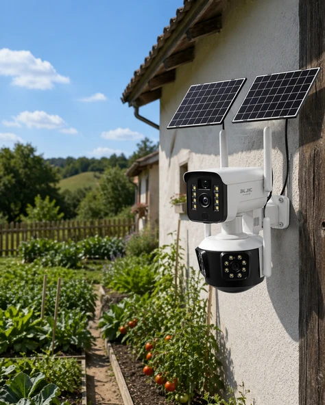 Güneş Enerjili Arıcı Kamerası 4G SIM Kartlı 9MP Üç Lens Yayla Güvenlik Kamerası 2 Yıl Garantili ürün görseli 1