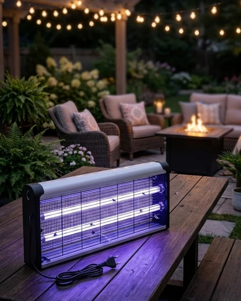 Ev Balkon Mutfak İçin Elektrikli Sinek Savar 10W UV Işıklı Lamba ürün görseli 1