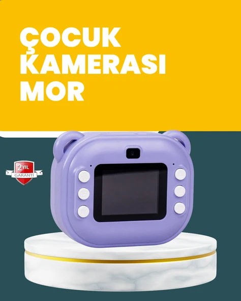 Çocuklar İçin Şipşak Baskı Kamera – 18 Efektli, Oyun ve Müzik Özellikli ürün görseli 1