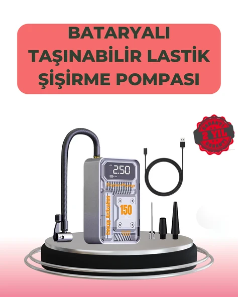 Çok Fonksiyonlu Araç, Bisik, Top Uyumlu Elektrikli Hava Pompası ürün görseli 1
