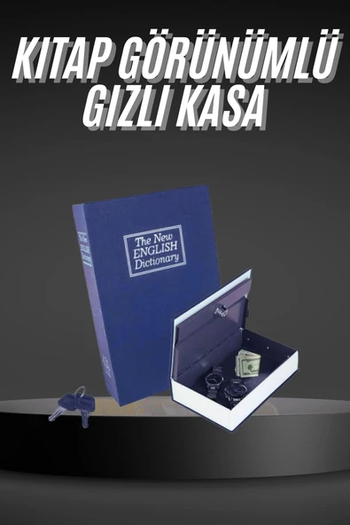 Kilitli Gizli Kasa Sözlük Kumbara Kitap Sözlük Görünümlü 18cm ürün görseli 1