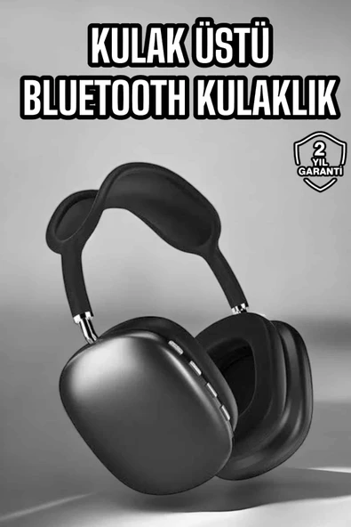 P9 Plus Kulaklık Siyah Bluetooth Bağlantılı Kulak Üstü Kablosuz ürün görseli 1