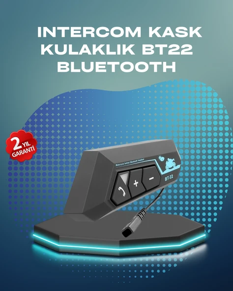 BT22 Kask Bluetooth Kulaklık Su Geçirmez Motosik İişim Sistemi ürün görseli 1