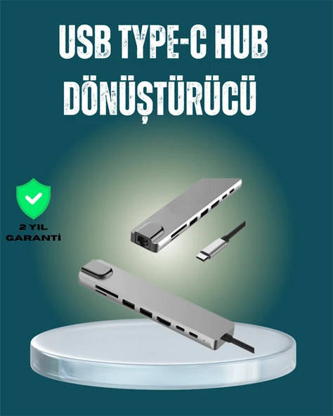 USB‑C Çoklu Bağlantı Merkezi – 5 Gbps, 100‑240 V, Sağlam Eloksal Tasarım ürün görseli 1