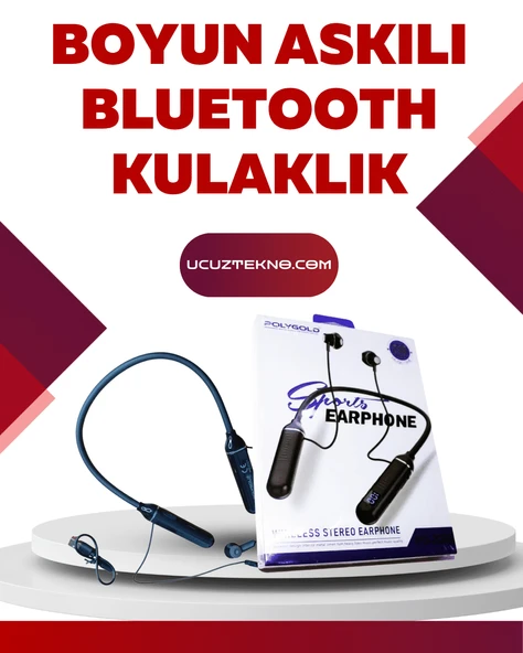Pgold PG100 Bluetooth Kulaklık – Ergonomik Boyun Bantlı Tasarım, Net Ses ve Konfor ürün görseli 1
