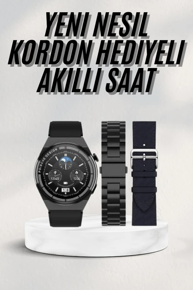 En Çok Tercih Edilen Akıllı Saat Amoled Ekran Nabız Sensörü GPS Uyumlu Adımsayar ürün görseli 1