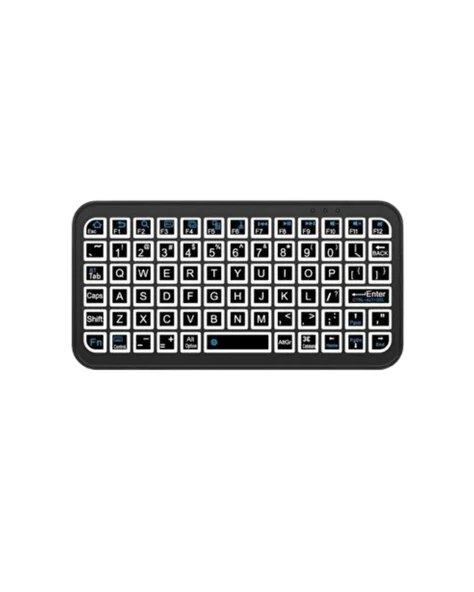 Kompakt Siyah RGB Işıklı Bluetooth Mini Klavye - Resim 2