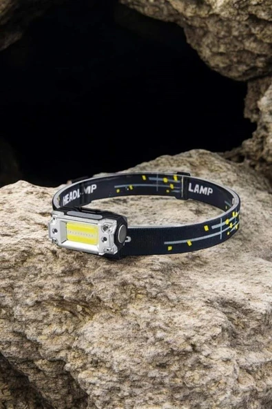 Kafa Lambası El Fenerli Kamp Lambası USB Şarjlı Esnek Lamba ürün görseli 1