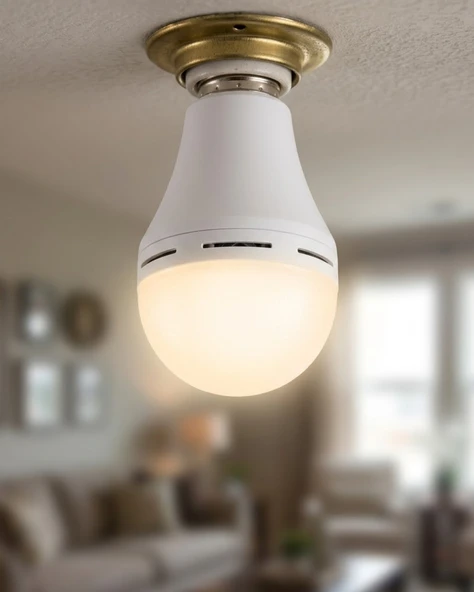 Şarjlı LED Ampul 6500K Soğuk Beyaz E27 Duy Enerji Tasarruflu ürün görseli 1