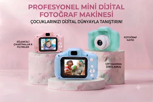Çocuklara Özel Dijital Fotoğraf Makinesi Mini 1080P HD Kaliteli ürün görseli 1