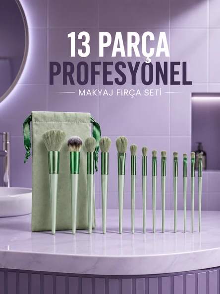 Profesyonel Makyaj Fırça Seti Yumuşak Kıllı Taşınabilir Çantalı ürün görseli 1