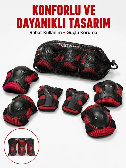 Kaykay Paten Scooter Bisik Koruyucu Ekipman Seti Darbe Emici Koruma ürün görseli 1