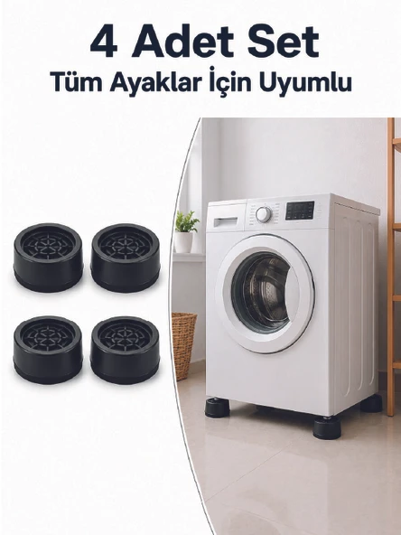 Kaymaz Tabanlı 4 Adet Makine Ayak Yükseltici ürün görseli 1