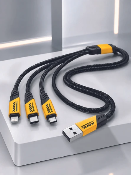 240W 3'Ü 1 ARADA HIZLI ŞARJ KABLOSU ürün görseli 1