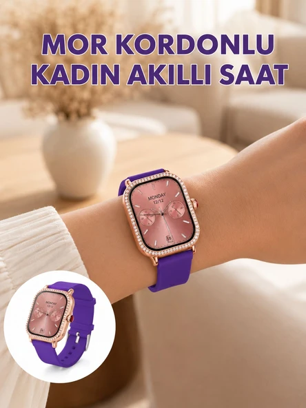 Arama Özellikli Dokunmatik Ekranlı Kadın Akıllı Saat ürün görseli 1