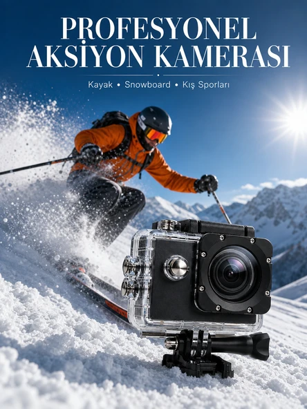 1080P Full HD Spor Kamerası Kompakt ve Dayanıklı Tasarım ürün görseli 1