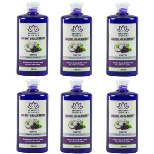 Sensitive Flowers Coconut Blackberry Exotic Duş Jeli 6 X 650 Ml ürün görseli 1