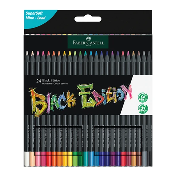 Faber-Castell Kuru Boya Kalemi Black Edition 24 Renk 5171 116424 ürün görseli 1