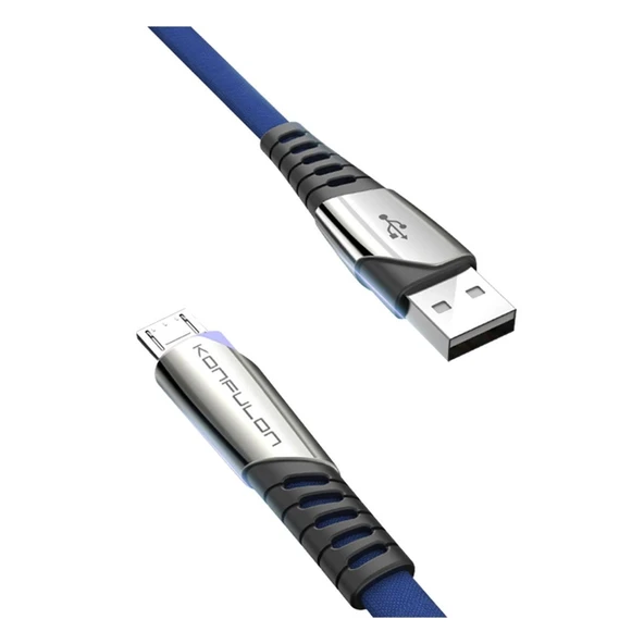Dc16 Micro Usb Kablo 1m 2.4a - Mavi ürün görseli 1