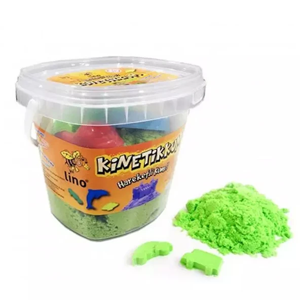 Lino Kinetik Kum Kovalı 500 GR 3 LÜ Kalıp Yeşil LN-500Y ürün görseli 1