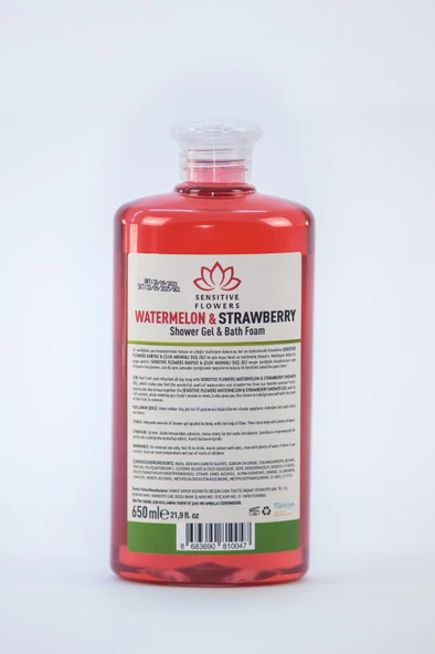Sensitive Flowers Watermelon Strawberry Refreshing Duş Jeli 2 X 650 Ml - Resim 3