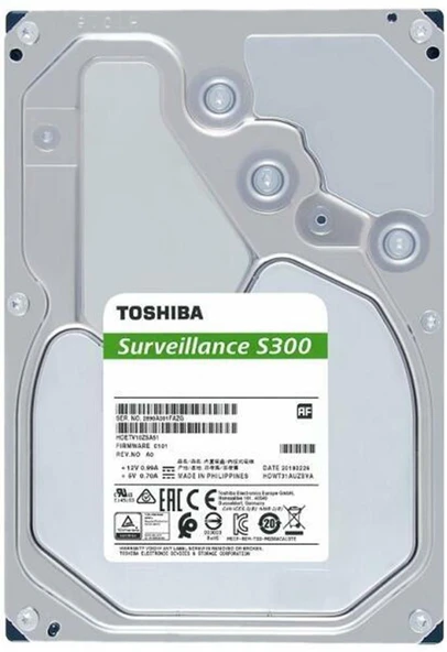 Toshiba 6TB HDWT860UZSVA 3.5 S300 5400RPM 256MB SATA3 Güvenlik 7-24 Harddisk ürün görseli 1