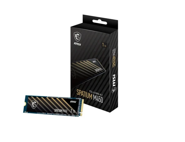 Msi 1TB Spatium M450 V1 NVMe PCIe Gen4 x4 Okuma 3400MB – Yazma 2400MB M.2 SSD Disk ürün görseli 1