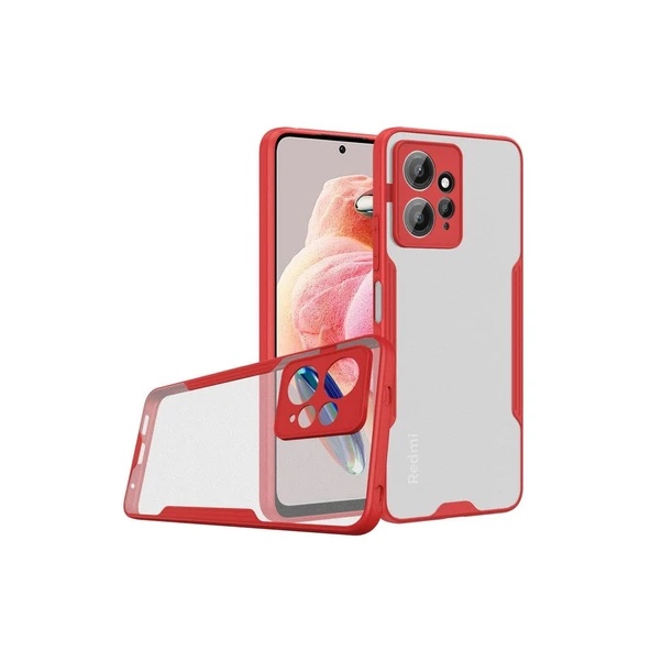 Xiaomi Redmi Note 12 4g Kılıf Platin Silikon - Kırmızı ürün görseli 1