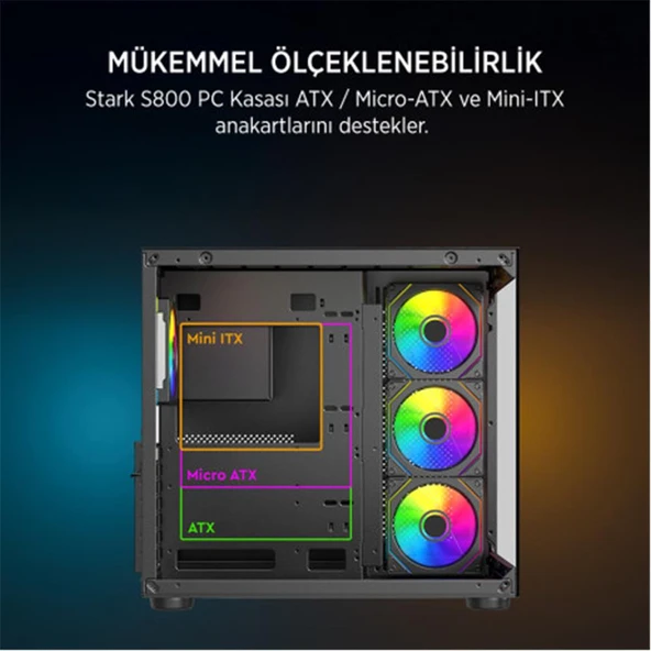 James Donkey Stark S800 4X ARGB 650W Gaming Kasa ürün görseli 1