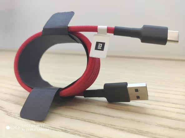 Xiaomi Uyumlu Mı-Type-C-Red 100Cm Type-C Örgülü Şarj Kablosu Kırmı ürün görseli 1