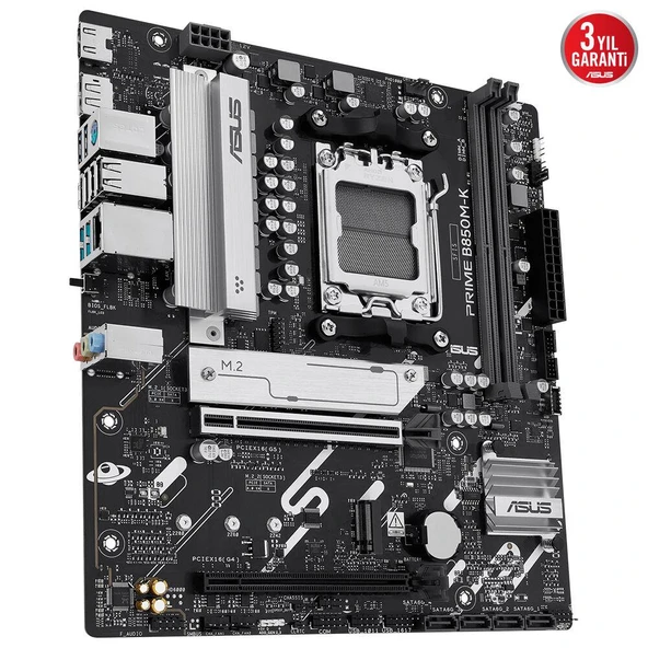Asus Prime B850M-K AM5 DDR5 Ses GLAN DP-HDMI SATA3 USB3.2 mATX Anakart ürün görseli 1