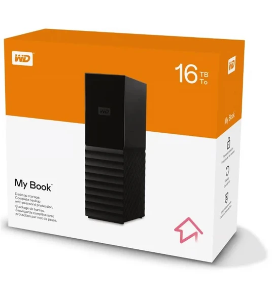Wd 16TB MyBook 3.5" Usb3 WDBBGB0160HBK-EESN Taşınabilir Disk Siyah ürün görseli 1