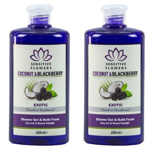 Sensitive Flowers Coconut Blackberry Exotic Duş Jeli 2 X 650 Ml ürün görseli 1