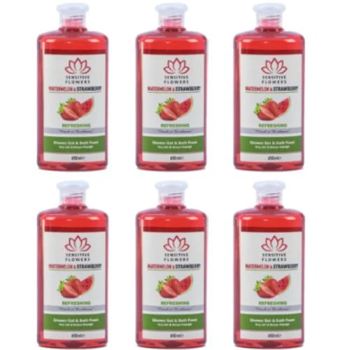 Sensitive Flowers Watermelon Strawberry Refreshing Duş Jeli 6 X 650 Ml ürün görseli 1