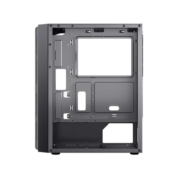 GameboosterGB-PE05B 600w 80+ USB3.0 Full Siyah Tempered Glass RGB Fanlı kasa ürün görseli 1