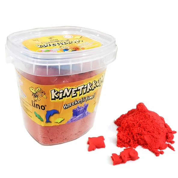 Lino Kinetik Kum Kovalı 500 GR 3 LÜ Kalıp Kırmızı LN-500KR ürün görseli 1
