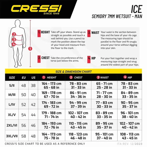 Cressi Ice Man Semi-Dry Dalış Elbisesi - Resim 10