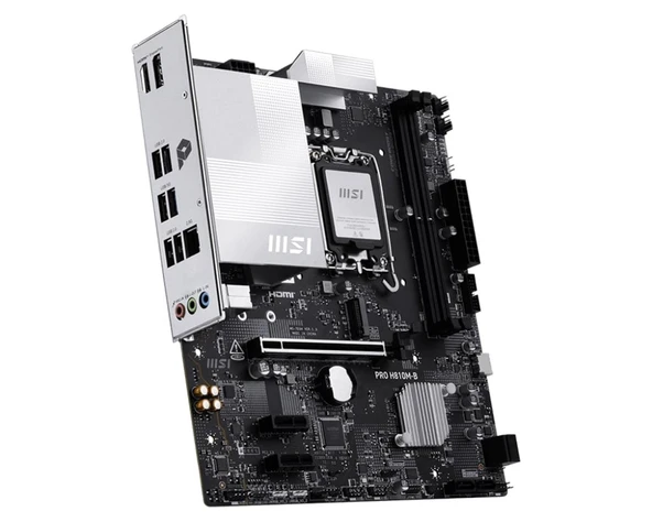 Msı Pro H810M-B Intel H810 Soket 1851 DDR5 6400+(OC)MHz mATX Gaming (Oyuncu) Anakart ürün görseli 1